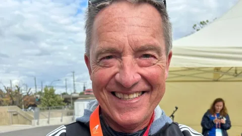 Godehard Gerhardy zeigt sich bei den World Transplant Games